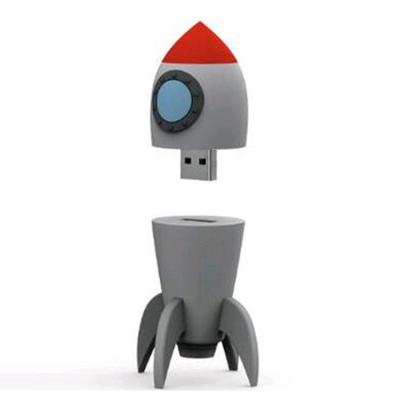 China PVC USB Stick Rocket Shape USB Memory Animal Soft Drive 4GB 8GB 16GB for sale