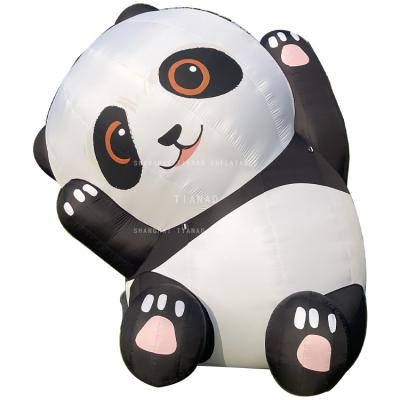 China Panda Cartoon Outdoor Inflatable Decorative Panda Mascot Advertising Inflatable Panda Model Holiday Decoration Inflatable for sale