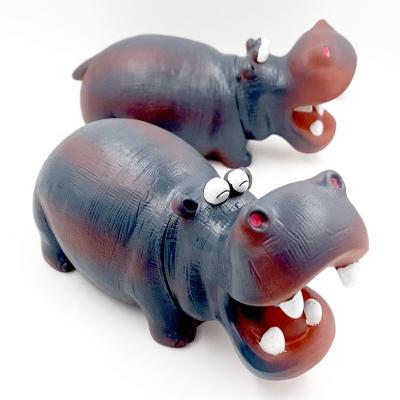 China Newest Design Fashionable Hippo Dog Pet Squeak Friendly Interactive Chew Toy For Dogs for sale