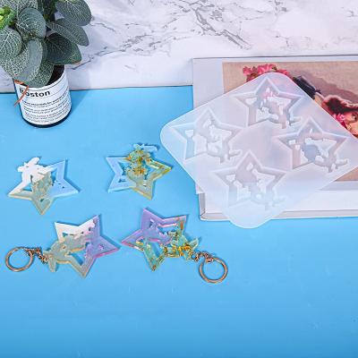 China Disposable Deer Star Christmas Environmental Protection Mold Silicone Key Chain Pendant Decoration for sale