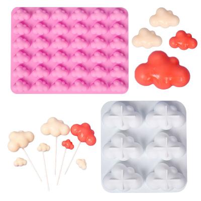 China 36 Grid Disposable Silicone Mold Cloud Soap Making Cake Decoration Environmental for sale