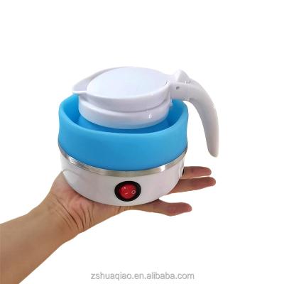 China Keep Hot Portable Electric Water Kettle Teapot Mini Folding Silicon Stainless Steel 110V/220V For Outdoor Travel for sale