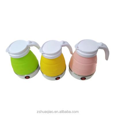 China Collapsible Mini Folding Electric Collapsible Kettle Silicone Collapsible Electric Travel Protective Kettle Boil-Dry Kettle for sale