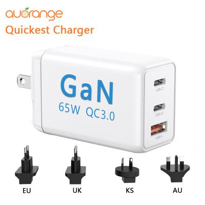 China Type C Charger 65w gan android gan mobile phone usb laptop charger usb c portable mobile phone accessories oem mobile quick charger gan for sale