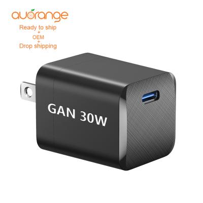 China Type c charger 30w android gan cell phone13 portable usb wall usb laptop charger portable mobile phone accessories OEM mobile fast charger gan gan for sale