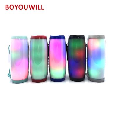 China New Listing Colorful ABS LED Wireless BT BT Acrylic Portable Wireless Speakers for sale