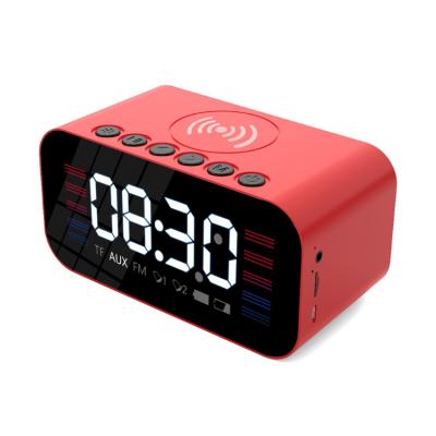 China Mini Best Sell Alarm Clock Speaker With FM Radio Blue Tooth Wireless Speaker for sale