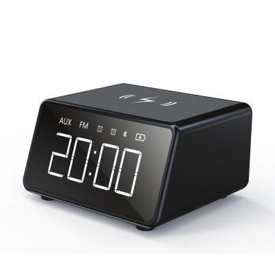 China 2020 Radio Mini Speaker Charger Clock Speaker with Alarm Clock for sale