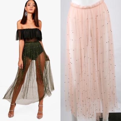 China Plus Size Perspective Tulle Skirt (popular this year) Skirts Cheap Long High Waist Pleated Skirt 2018 for sale