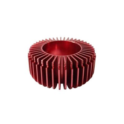 China Manufacturing Equipment Customized CNC Machining Red Oxidation Aluminum Bridgeport Milling Machine Parts for sale