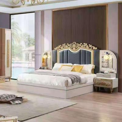 China A lot of stock stock luxurious Bedroom Suites Furniture hotel bedroom sets king size bedroom furniture set for sale