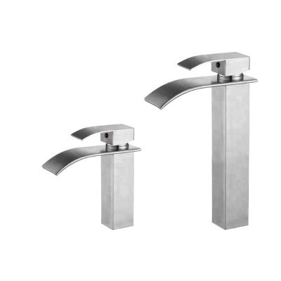 China Modern Design Basin Faucet Stainless Steel Bathroom Basin Faucets Metered Mixer Taps for sale