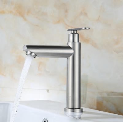 China High Quality Metered Single Cold Basin Faucet Factory Direct Sales Stainless Steel Faucets for sale