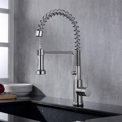 China High End Sense Faucets Rinse Restaurant Stainless Steel Kitchen Sensor Faucet Pre Brushed for sale