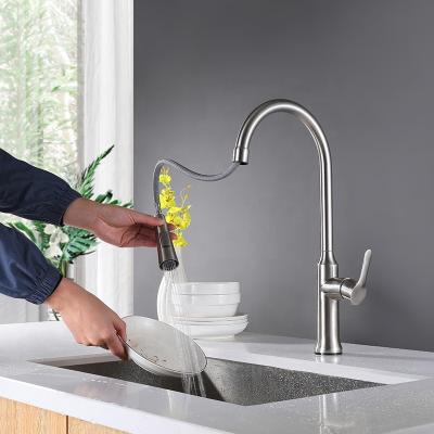 China Sense Faucets Hot Sales Multifunctional Pull Flexible Touch Less Water Faucet Kitchen Sink Faucet for sale