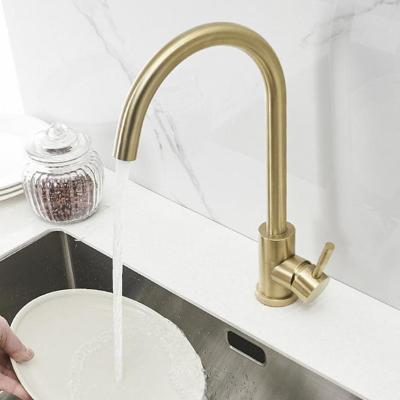 China Hot Water Faucet Hot And Cold Kitchen Single Lever Faucet Ridge Deck Mounted Single Kitchen And Cold for sale