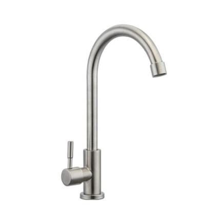 China OEM Acceptable Popular Modern 304 Stainless Steel Kitchen Hot and Cold Kitchen Faucet 360 Degree Mixer Tap Faucet for sale