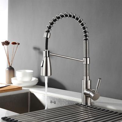 China Sense Faucets Manufacturer Direct Sales Modern 304 Stainless Steel Pull Out Kitchen Faucets for sale