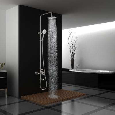 China With Slide Bar Chinese Factory Polished Chrome Deck Mounted Bathtub Faucet Sale In Italian Wall Bathroom Shower Sets for sale