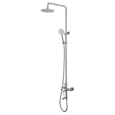 China With Sliding Bar High Quality Stainless Steel Bathroom Shower Set Wall Mounted Faucet Shower Set for sale