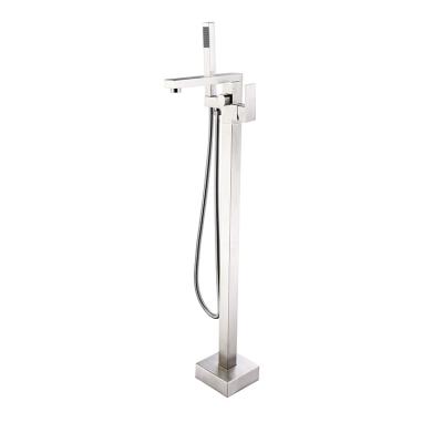 China Without Slide Bar Design New Product 304 Stainless Steel Modern Square Bathtub Mixer Tap for sale