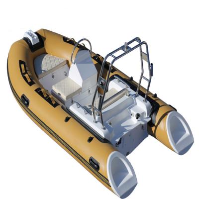 China 2022  6 person inflatable boat hypalon inflatable boats  rib boat 12ft rib360C with console and back cabin for sale