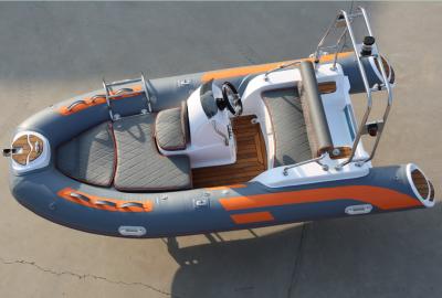 China 2022 creative design with removable fuel tank inflatable rib boat 13 ft rib390CL with teak floor zu verkaufen