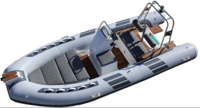 China 2022 orca  hypalon rigid rib  boat 16ft with fuel tank light grey rib480D with sundeck Te koop