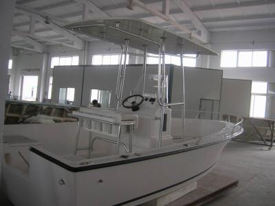 Chine environnement du bateau 700kgs de coque de fibre de verre de largeur de 2.25m concerné par le dessus de Bimini à vendre