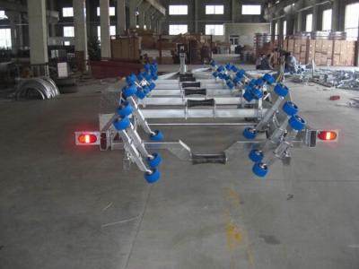 China Heavy Duty Galvanized Boat Trailer For Rib Boats , 960 cm Dual Axle Boat Trailer for sale