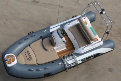 China 2023 new fiberglass hull rib boat 3.9m with removable fuel tank rib390CL Te koop