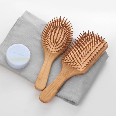 China For Home Use High Quality Bamboo Boar Bristle Hair Brush Comb Chinese Wholesale Bamboo Hair Brush Mao Bamboo Comb Anti-Static for sale