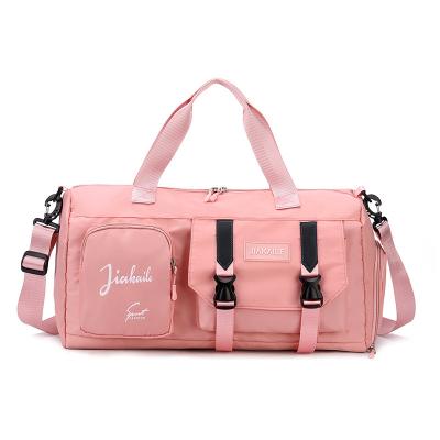 China Fashoion Custom Oxford Waterproof Pink Women Duffel bag Large Capacity Luggage Gym Sport Bag for Outdoor Weekend Overnight Travel Bags for sale