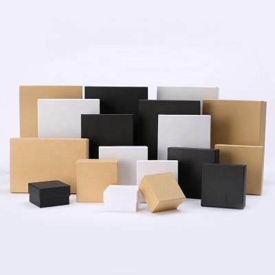 China Disposable Custom Square Kraft Box With Separate Lid Gray Board Paper Box Gift Box for sale