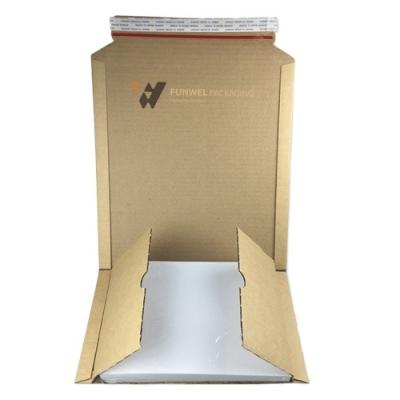 China Disposable Flat Cardboard Book Announcement Box Self Seal Book Envelope Box for sale