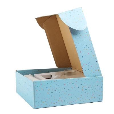 China Disposable Lamination Printing Custom Cake Snacks Dessert Packaging Paper Box for sale