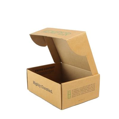 China Custom Disposable Kraft Paper Folding Cardboard Box E-Commerce Printing Postal Shipping Box for sale