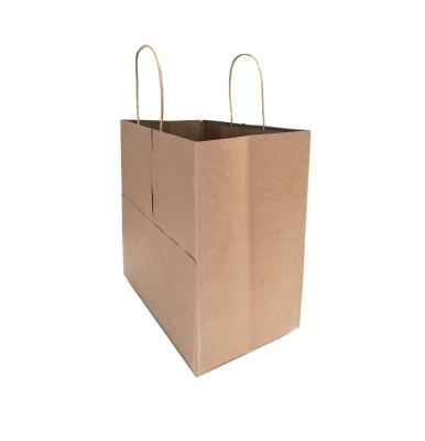 China PLA/PE Lining Biodegradable Food Handle Packaging Recyclable Paper Bag Eco-friendly Biodegradable Bag for sale