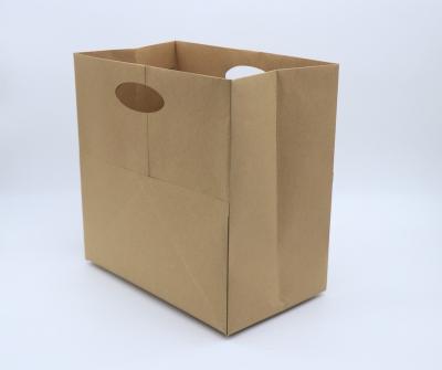 China Water Proof Grocery Paper Bag Recyclable Custom Kraft Paper Moisture Proof Bag for sale