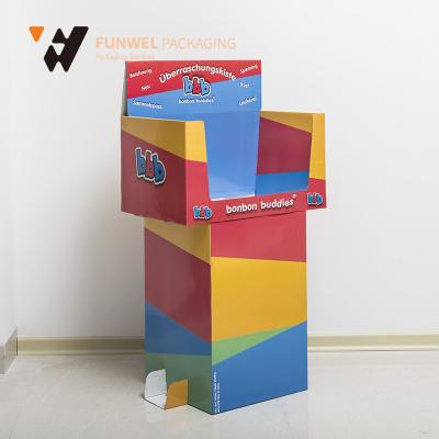 China China Recyclable Suppliers Foldable Cardboard Processes Toys Display Stand Made By Cardboard for sale