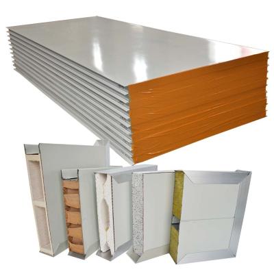 China Heat Insulated EPS PU Sandwich Panel 0.4mm - 0.6mm Fireproof  PUF Sandwich Panel for sale