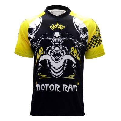 China MX Anti-UV Sloped Motocross MTB CAD Tank Top Motorcycle Quick Dry Shorts Sleeves Top T-shirt Custom Sublimated Clothing for sale