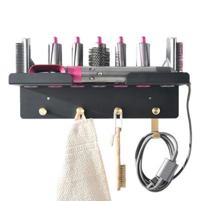 China Long Lasting Wall Mounted Type Copper Hook Double Row Curling Wand Rack for sale