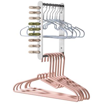 China Sustainable Wall Mounted Balcony And Bathroom Organizer 304 Stainless Steel Hanger Rack for sale