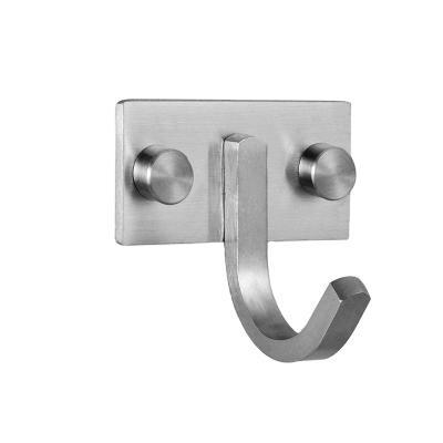 China Viable Wall Mounted Towel Hook For Bathroom Bedroom Door Coat Hook Stainless Steel Robe Hanging Single Robe Hook for sale