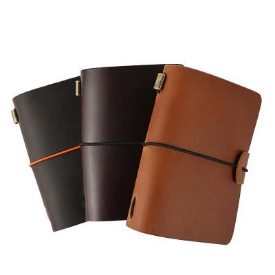 China Hardcover Journal Notebook Leather Customize A5 Leather Notebook for Gifts Girls and Boys Leather Notebook Cover for sale