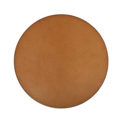 China Custom Leather Coaster Embossed Leather Coaster Vegetable Leather Living Goods Coaster for sale