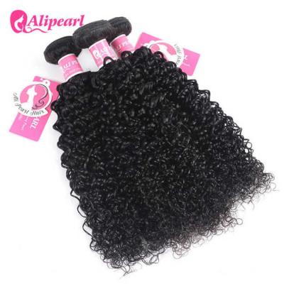 China Kinky Curly / Jerry Curly Malaysian Virgin Hair Bundles No Shedding No Lice for sale