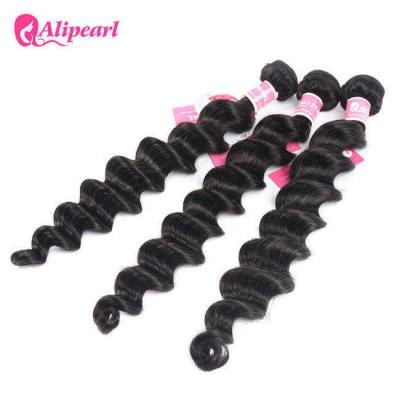 China Grade 8A Peruvian Human Hair Bundles Loose Deep Wave Unprocessed Natural Color for sale