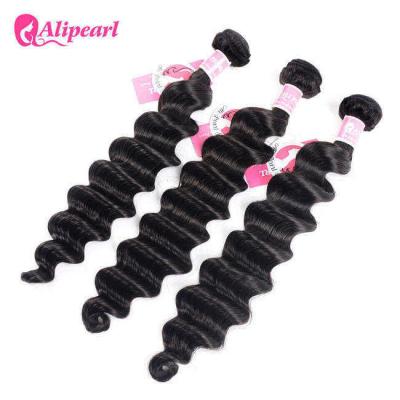 China Malaysian Virgin Hair Deep Wave 3 Bundles , Malaysian Curly Hair Weave Grade 8A for sale